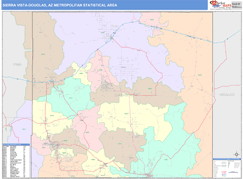 Sierra Vista-Douglas Metro Area Digital Map Color Cast Style